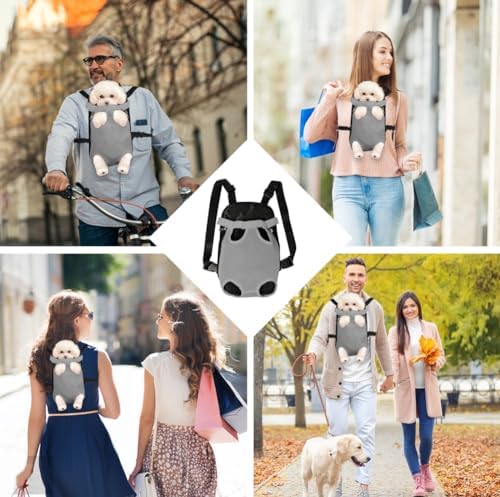 FEimaX Dog Carrier Backpack Pet Legs Out Front Cat Travel Bag, Adjustable Puppy Backpacks Carriers Hands-Free for Small Medium Dogs Cats Hiking Traveling Camping Daily Walking - Image 6