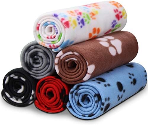 Comsmart Dog Blankets, 6 Pack Fleece Pet Blankets, 39x35 inches by Comsmart