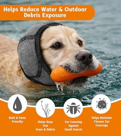 Dog Ear Covers, Elastic Wrap for Noise-Sensitive Dogs, Large 18-24 Inch - Image 3