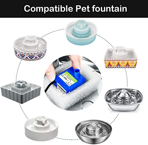 Cat Water Fountain Replacement Filter, Fit Ceramic Pet Water Fountain - Image 2