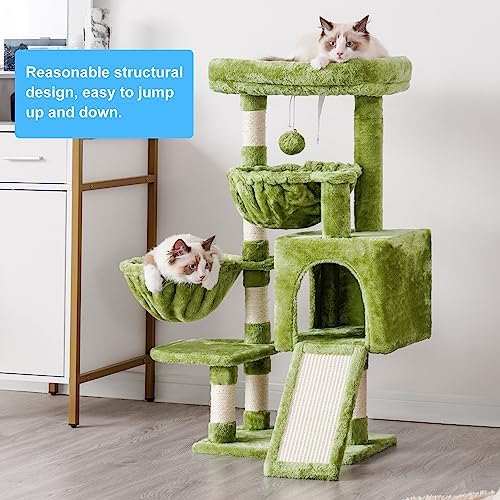 Hey-brother Cat Tree Tower with Large Bed, Hammocks, Scratcher, MPJ006SGR - Image 7