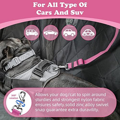 BWOGUE 2 Pack Dog Seat Belt for Car, Headrest Restraint Nylon Safety Straps - Image 5