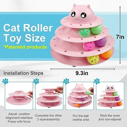 UPSKY 24 PCS Cat Toys Set with Teaser, Mice, Spring, and Various Ball Toys - Image 2