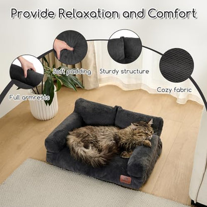 Hollypet Small Dog Large Cat Bed Puppy Couch Beds for Pets up to 25 lbs - Image 6