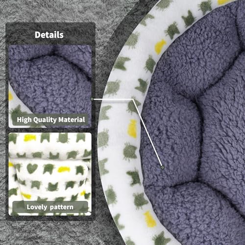 AIWIKIDE Super Soft Small Dog & Cat Bed, Anti-Anxiety Puppy Cuddler, Cozy Round Fluffy Plush Pet Bed, Machine Washable Faux Fur Donut Cuddler, Grey - Image 6