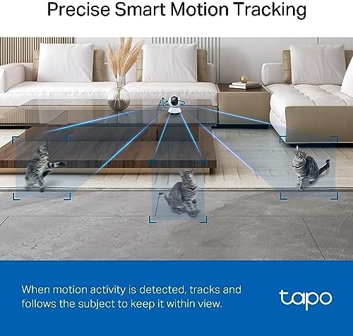 TP-Link Tapo 2K QHD Pan/Tilt Security Camera for Pet Camera, Baby Monitor, Motion Detection, Motion Tracking, 2-Way Audio, Night Vision, Cloud &SD Card Storage, Works w/Alexa & Google Home(Tapo C220) - Image 6