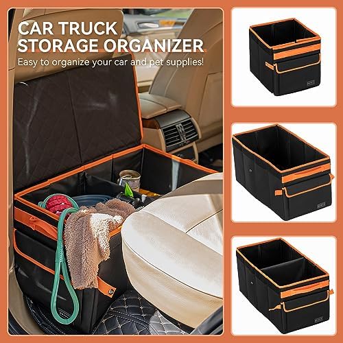 PETSFIT Back Seat Extender for Dogs, Dog Car Seat Extender with Storage, Collapsible Large Dog Car Seat for Dogs Up to 90 LBS (Black) - Image 3