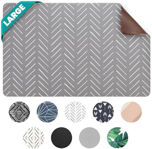 NALALAS Large Dog Mat for Food and Water, Cat Feeding Mat | Large Waterproof Dog Bowl Mat | Non-Slip Pet Food Mat for Floors | Pet Mats for Food and Water | Easy to Clean by NALALAS