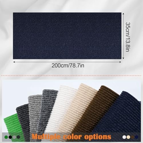 Cat Scratch Furniture Protector - 78.7" x 13.8" Trimmable Self-Adhesive Cats Claws Scratch Pads, DIY Cat Climbing Couch Protector for Scratch Post Cat Tree Replacement Indoor (Dark Blue) - Image 2
