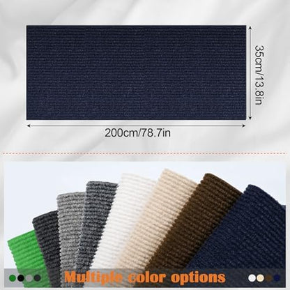 Cat Scratch Furniture Protector - 78.7" x 13.8" Trimmable Self-Adhesive Cats Claws Scratch Pads, DIY Cat Climbing Couch Protector for Scratch Post Cat Tree Replacement Indoor (Dark Blue) - Image 2