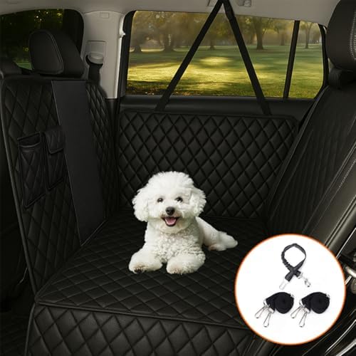 fidozen Dog Car Seat Cover, Waterproof Hammock with Pocket, Standard, Black - Image 5