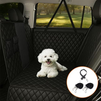 fidozen Dog Car Seat Cover, Waterproof Hammock with Pocket, Standard, Black - Image 5