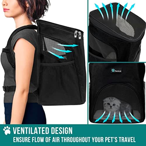 PetAmi Cat Backpack Carrier for Small Dogs and Large Cats, Airline Approved - Image 5