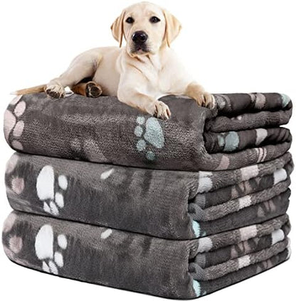 Rezutan Blanket for Large Dogs & Cats Soft Reversible Cute Paw 40"x31" by Rezutan