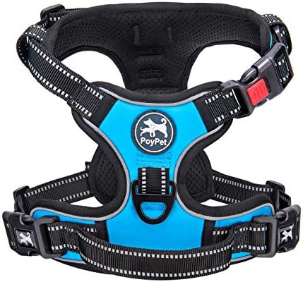 PoyPet No Pull Dog Harness Large with Front Clip & Neck Release Buckle by PoyPet