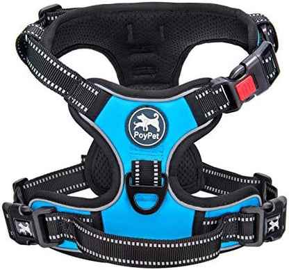 PoyPet No Pull Dog Harness Medium with Front Clip & Neck Release Buckle by PoyPet