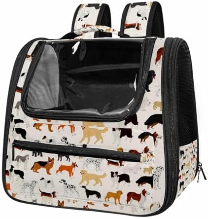 Dog Cat Backpack Carrier, Breathable Cat Carrier Large Space Bubble Pet Backpack for Kitty Small Dog by otnrnondcl
