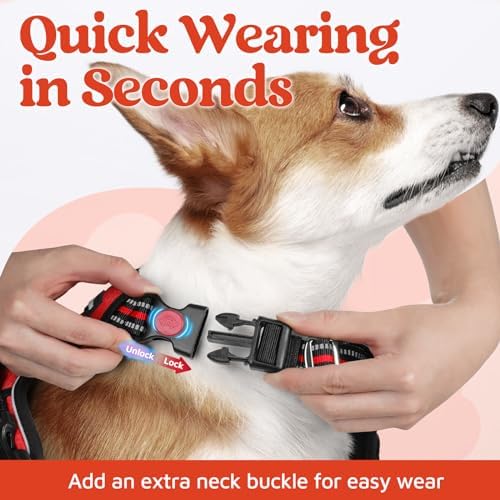rabbitgoo Dog Harness Medium Sized, No Pull 3 Buckles Easy On & Off - Image 2