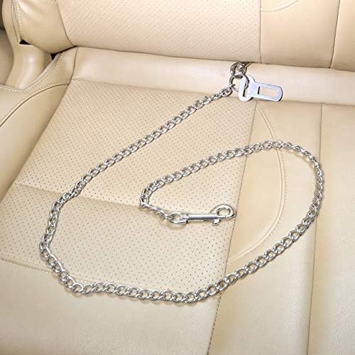 Stainless Steel No Chew Dog Car Seatbelt Pet Vehicle Safety Restraint Cable - Image 6