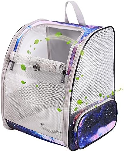 Pet Carrier Backpack for Cats and Small Dogs, Fully Breathable Vented Backpack for Kitten Bunny Airline Approved Travel Hiking Camping Cat Book Bag (Blue, Ventilation) - Image 3