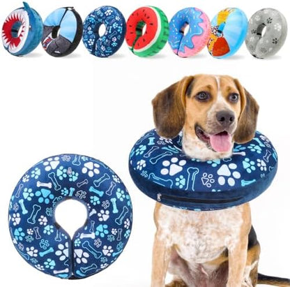 SCENEREAL Dog Cone Alternative After Surgery Donut Collar, Soft Inflatable by SCENEREAL