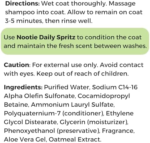 Nootie Cucumber Melon Pet Shampoo for Dogs & Cats, Gentle Oatmeal Formula - Image 7