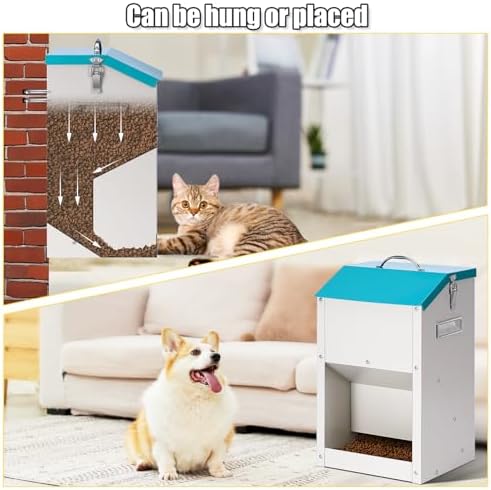 PKNYBZN Automatic Dog & Cat Feeder, 14L Outdoor Gravity Dog Feeder Use - Image 5