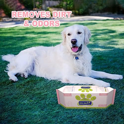 DR.EASY Super Caring Pet Wipes 100ct for Dogs and Cats, Cleans Ears, Face, Butt, Body and Eye Area – Convenient, Ideal for Home or Travel - Image 4
