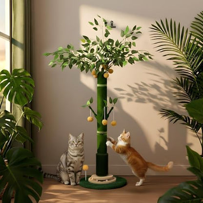 46" Extra Tall Cat Scratching Post for Large Cats, Sisal Rope by BOLIAN
