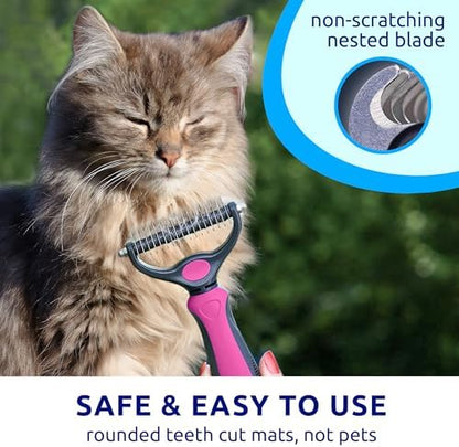 Pat Your Pet Deshedding Brush & Metal Comb Grooming Combo for Cats & Dogs - Image 5