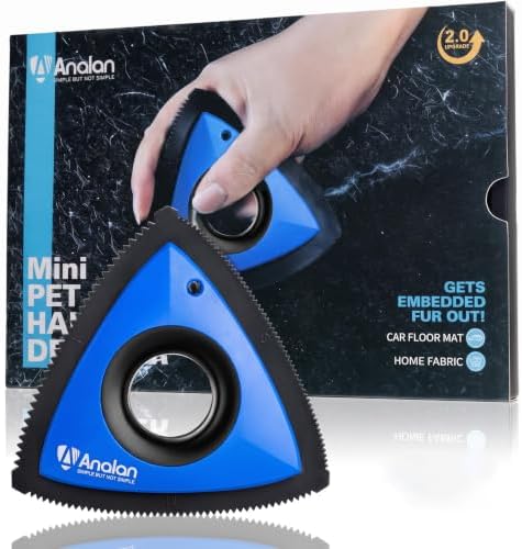 Analan Mini Pet Hair Remover for Car Detailing Dog Hair Tool(Royal Blue) by ANALAN