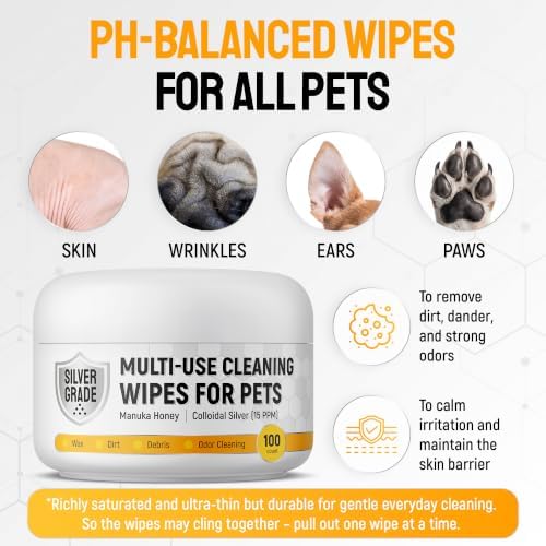 SILVER GRADE Deodorizing Multi-Use Cleaning Wipes for Pets, 100 pcs - Image 2