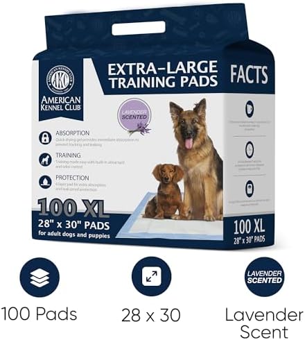 AKC Dog Training Pads, XL 28" x 30", Lavender Scent, 100 Count - Image 2