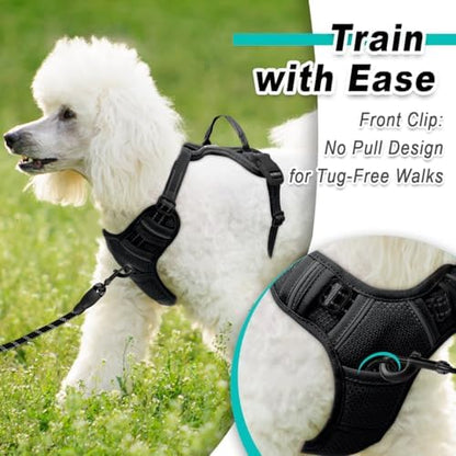 BARKBAY Dog Harness for Small Sized Dog No Pull Mesh 2 Clips Dog Vest - Image 2
