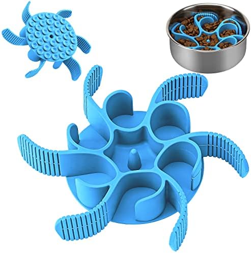 Dog Slow Feeder Bowls Silicone Spiral Pet Food Feeder Insert to Slow Eating by Anipaw