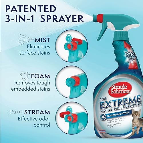 Simple Solution Extreme Stain & Odor Remover, Stain Cleaner, 32oz (2 Pack) - Image 2