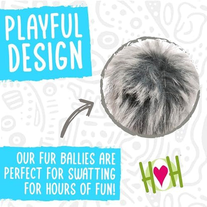 HuggleKats Cat Toys - Kitten Toys for Bored Indoor Cats, Perfect for Moving, Exercise, Biting & Chewing - Fur Ballies (3 Pack) - Image 3
