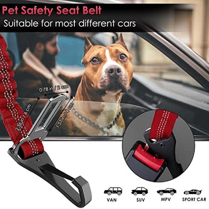 SlowTon Dog Car Seat Belt, 3 in 1 Latch Bar Attachment Dog Safety Seatbelt - Image 6