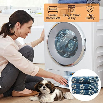 Rezutan Blanket for Large Dogs & Cats Soft Reversible Cute Paw 40"x31" - Image 7