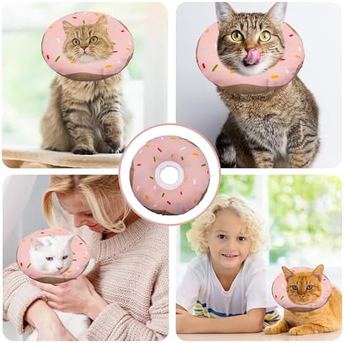 Seyezo Cat Cone Collar Soft, Cat Recovery Cone, Waterproof Pink, Small - Image 7