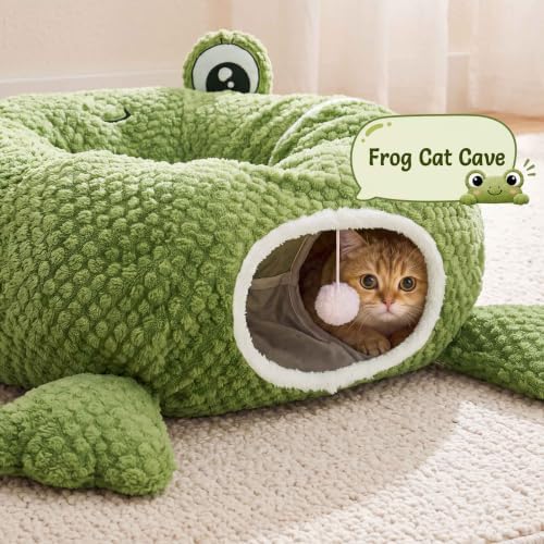 Cat Tunnel Bed with 20 Cat Toys,Kitten Toys for Indoor Kittens,Green - Image 3