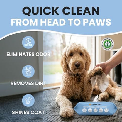 Dog Wipes, Deodorizing & Cleaning, Unscented, Made in USA, 100 Count - Image 2