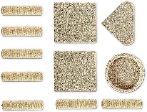 Amazon Basics Cat Tree Tower - Multi-Level Climbing Activity Center for Indoor Cats & Kittens with Scratching Posts, Platform, Jute Rope, Large (45.9"H), Beige - Image 6