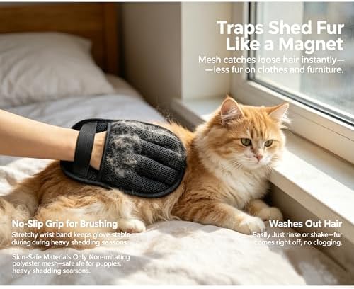 Pet Hair Remover Glove for Cats Dogs Electrostatic Uproot Clean Glove - Image 6