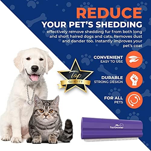 EquiGroomer 5-Inch Undercoat Deshedding Brush for Dogs & Cats, Purple - Image 5