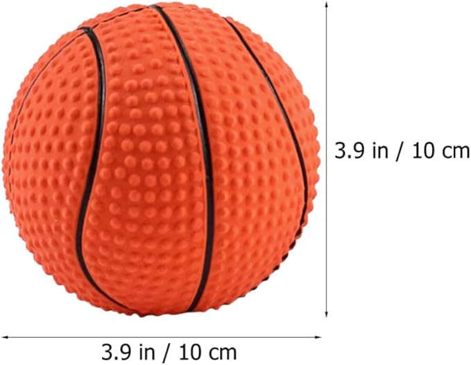 Dog Basketball Toy: Squeaky Dog Toy Puppy Teething Toys Cat Toy Latex Dog Sound Ball Soft Animal Toys