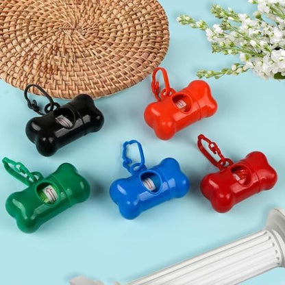 12 Pack Poop Bag Dispenser, TOSAMZOO Bone Shaped Dog Poop Bags Pet Waste Disposal Bag Dispenser for Dogs, Cats and Small Animals Walking,6 Colors - Image 4