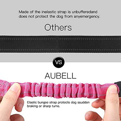 AUBELL Dog Seat Belt for Car,2Pack Set 3-in-1 Dog Car Harness,Black+Hotpink - Image 5
