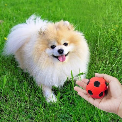 2” Dog Soccer Ball Toys 6 Pack, Squeaky Dog Toys Interactive Soccer Balls for Chewing and Training, Fits for Teething Puppies, Small and Medium Dogs - Image 6