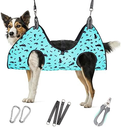 ATESON Dog Grooming Hammock - Pet Harness for Grooming, Dog Sling for Nail Clipping, Dog Hanging Holder for Cutting Nails by ATESON